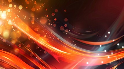 Obraz premium Colorful abstract glowing lines and light particles background