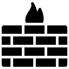 firewall icon, simple vector design