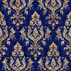 Brocade style colorful fabric pattern close image.