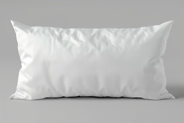 Modern white pillow mockup for bed  aesthetic cushion insert in stylish bedding branding