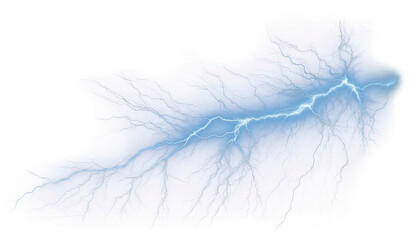 Fototapeta na wymiar PNG Blue thunder effect, transparent background