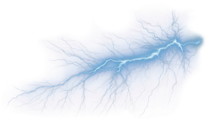 PNG Blue thunder effect, transparent background