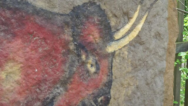 ancient paintings on stone animals