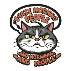 A cartoon t shirt cat