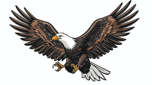 Eagle illustration vector for t-shirt mascot flat vector