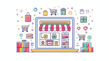 Ecommerce business concept. Purchasing goods