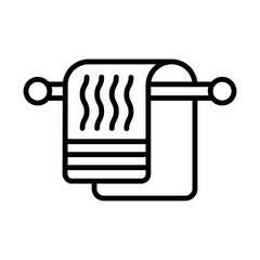 Towel line icon