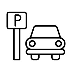 Parking line icon
