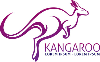 A kangaroo Australian animal design mascot icon illustration concept - 786300242