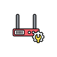 Router icon design with white background stock illustration