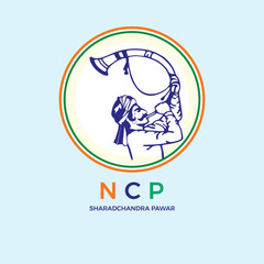 Nationalist Congress Party election symbol. "Tutari" is an ancient Indian musical instrument. It is a type of horn wind instrument.