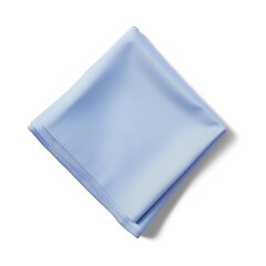 blue napkin isolated on white background.