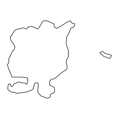 Odder Municipality map, administrative division of Denmark. Vector illustration.