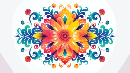 Fototapeta na wymiar Floral Mandala Patterns mandala design floral symmetry