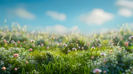 Fototapeten Color fantasy grass landscape abstract poster background © jinzhen