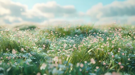 Fototapeta premium Color fantasy grass landscape abstract poster background