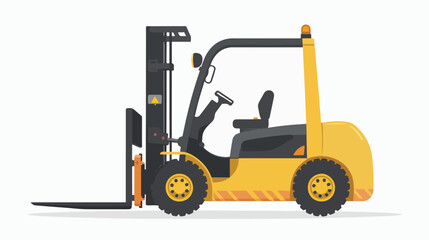 Forklift flat vector isolated on white background