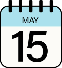 calendar icon with date 15 May