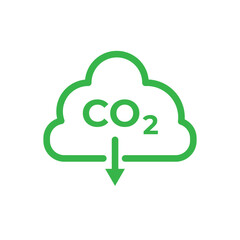 co2 emissions line icon. carbon dioxide pollution. ecology and environment symbol. isolated on a white background. vector illustration. EPS 10