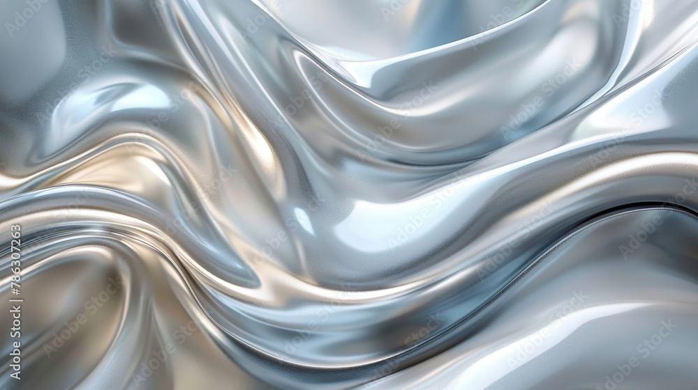 Poster this is an abstract metallic white grey wave in motion bright light background 3d render. suitable f