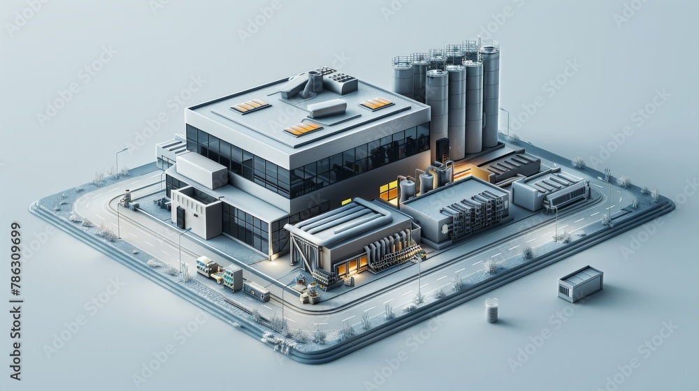 Aufkleber This is a 3D rendering of a CPU data center.