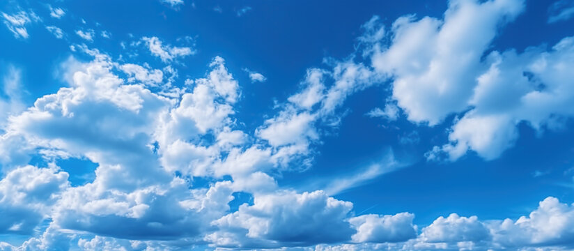 Cumulus Clouds in Blue Sky