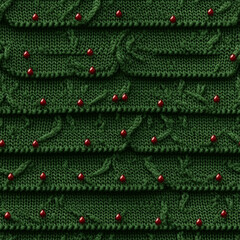 realistic texture, knitted sweater in Christmas tree style. style as photo s сreated with Generative Ai
