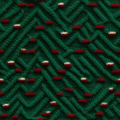 Fototapeta na wymiar realistic texture, knitted sweater in Christmas tree style. style as photo s сreated with Generative Ai