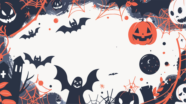 Halloween themed borders and frames framing your spook