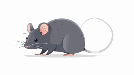 Mouse with wire vector illustration flat vector isolated