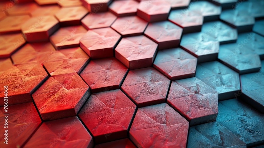 Poster background in 3d hexagons
