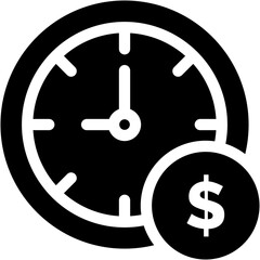 Clock, money, time is money Icon