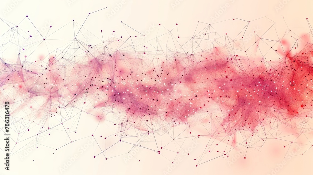 Poster dots and lines connecting. modern illustration.