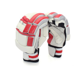 cricket batsmen gloves isolated with white background. 