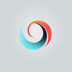 logo,minimalist flat design O circle сreated with Generative Ai