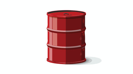 Oil barrel isolated on white background. Vector illustration