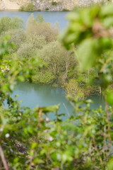Blick in den Steinbruch zwischen Anröchte-Erwitte, Kreis Soest, NRW, Deutschland