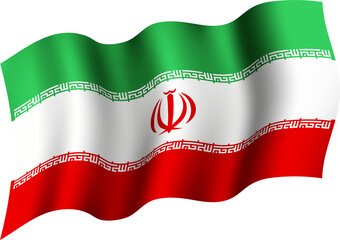 Realistic 3D Waving Flag of Iran