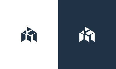 initial letter M monogram logo design vector illustration - obrazy, fototapety, plakaty