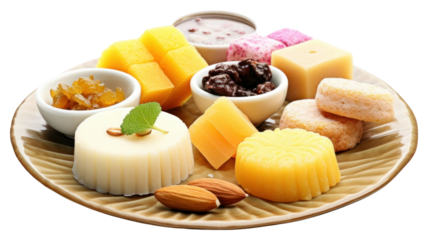 PNG Dessert plate food meal