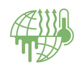 Climate change emblem - Global warming sign