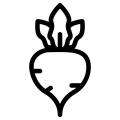 turnip icon, simple vector design