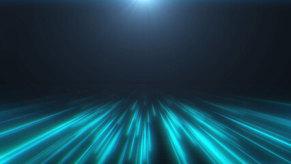 abstract blue digital flowing warp light speed background - obrazy, fototapety, plakaty