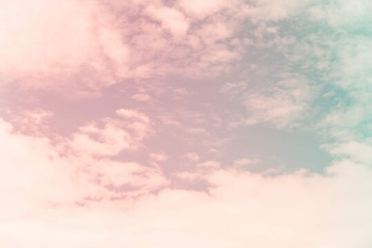 Blue Sky With Clouds Background Vintage Retro Effect Style Pictures