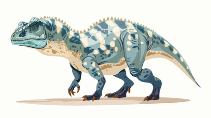 Pachycephalosaurus Isolated over White. Vector illustration
