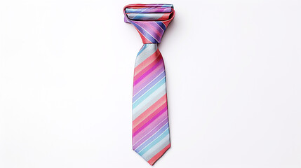 a Tie with a colorful tilde , studio shot, very detailed, white background сreated with Generative Ai