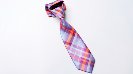 a Tie with a colorful tilde , studio shot, very detailed, white background сreated with Generative Ai