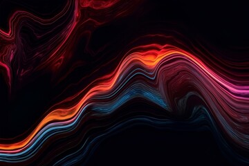 abstract glowing lines made by midjeorney