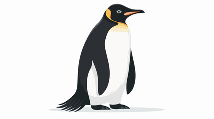 Penguin flat vector isolated on white background ar