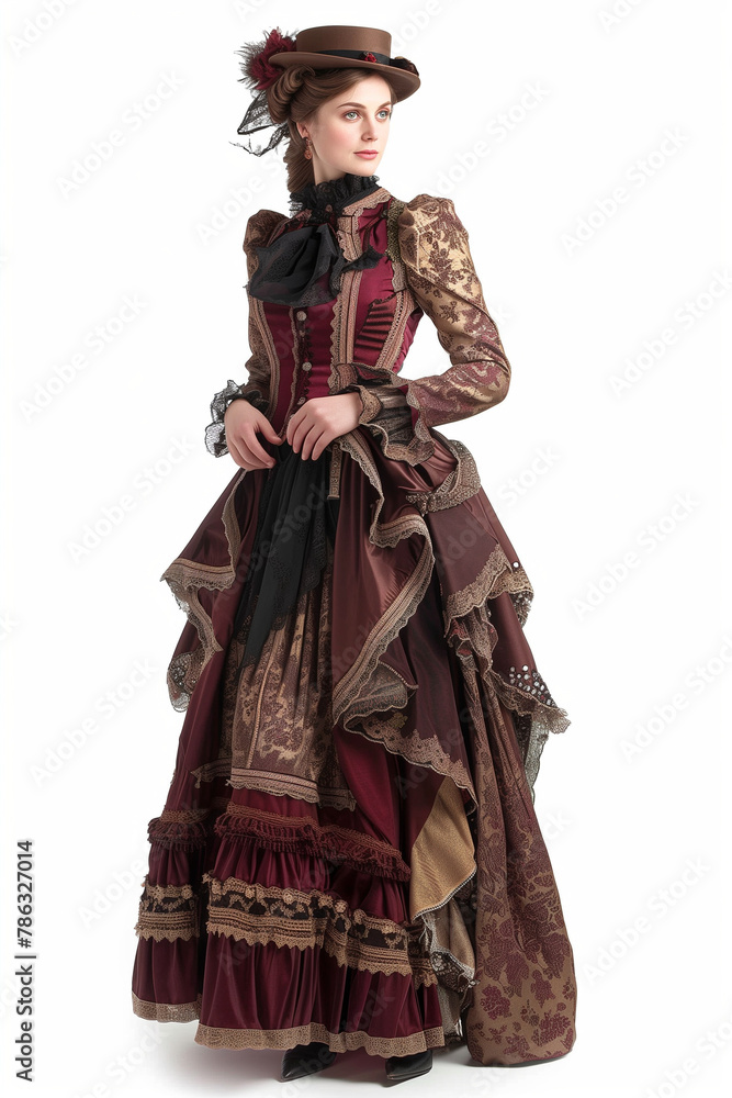 Wall mural Woman victorian style dress